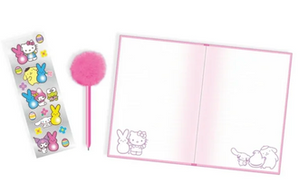 Peeps Hello Kitty Pink Journal Set, 40 Lined Sheets Pen & Stickers New with tag