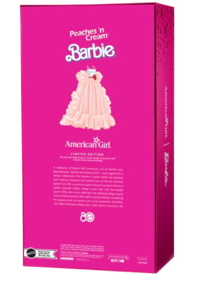 American Girl Peaches 'n Cream Barbie Collector Limited Doll New