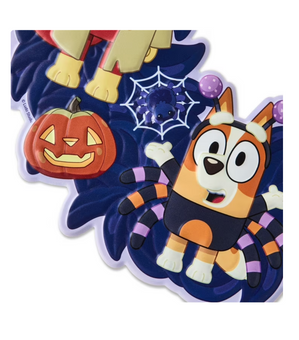 Halloween Bluey and Friends Metal Wreath Decor New with Tag