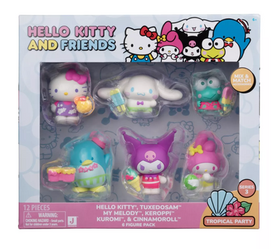 Hello Kitty Neon Tropical Party Series 3 Figure 6pk New with Box
