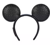 Disney Parks Minnie Mouse Faux Leather Loungefly Ear Headband Black New With Tag