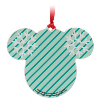 Disney Parks Mickey Mouse Icon Snowman Christmas Ornament New w Tag