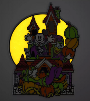 Disney Parks Mickey Mouse & Friends Halloween Glow-in-the-Dark Pin New With Card