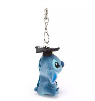 Disney Parks 2026 Stitch Graduation Mini Plush Keychain Bag Charm New with Tag