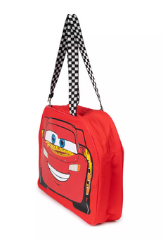 Disney Parks Cars Lightning McQueen Big Face Canvas Tote Bag New with Tag