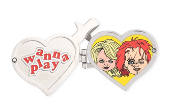 Universal Studios Chucky Loungefly Heart Locket Pin New With Card