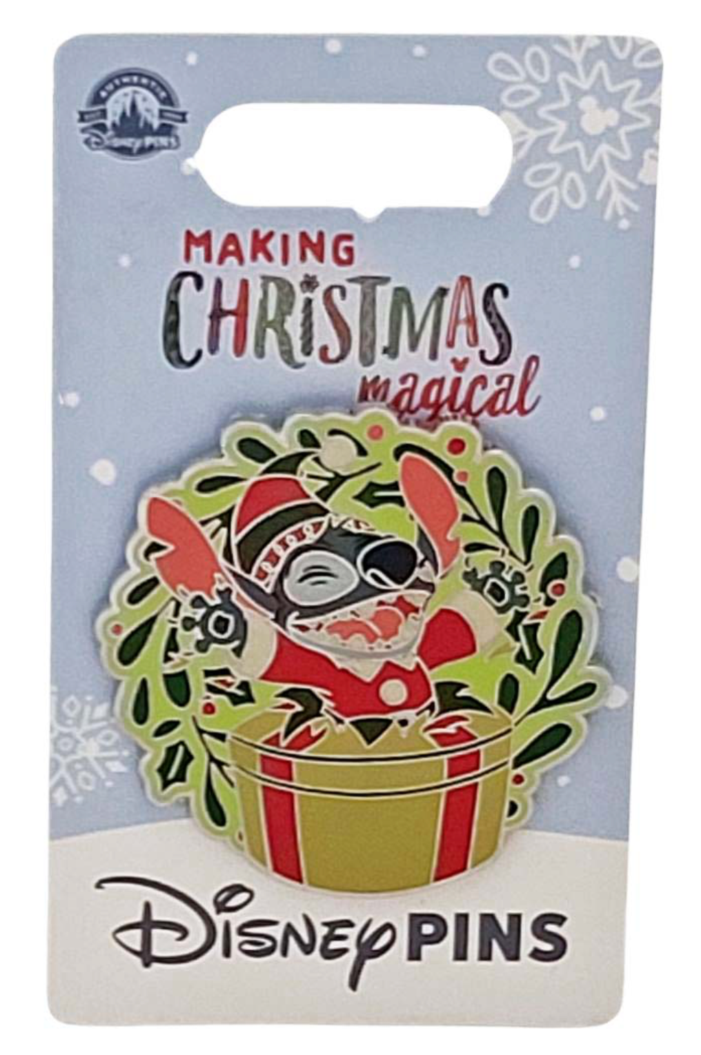 Disney Parks Making Christmas Magical Stitch Holiday Pin Set New With Card
