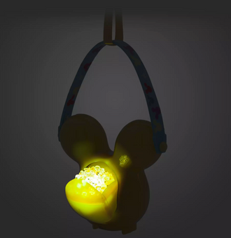 Disney Parks Mickey Balloon Light-Up Popcorn Bucket Christmas Ornament New Tag