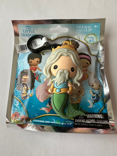 Disney The Little Mermaid Live Action King Triton Figural Bag Clip New with Tag