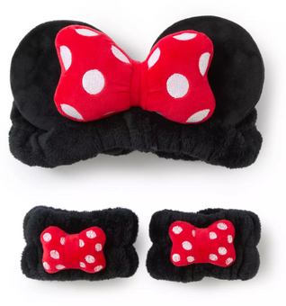 Disney Minnie Mouse Plush Ears Headband and Wristband Set for Kids New