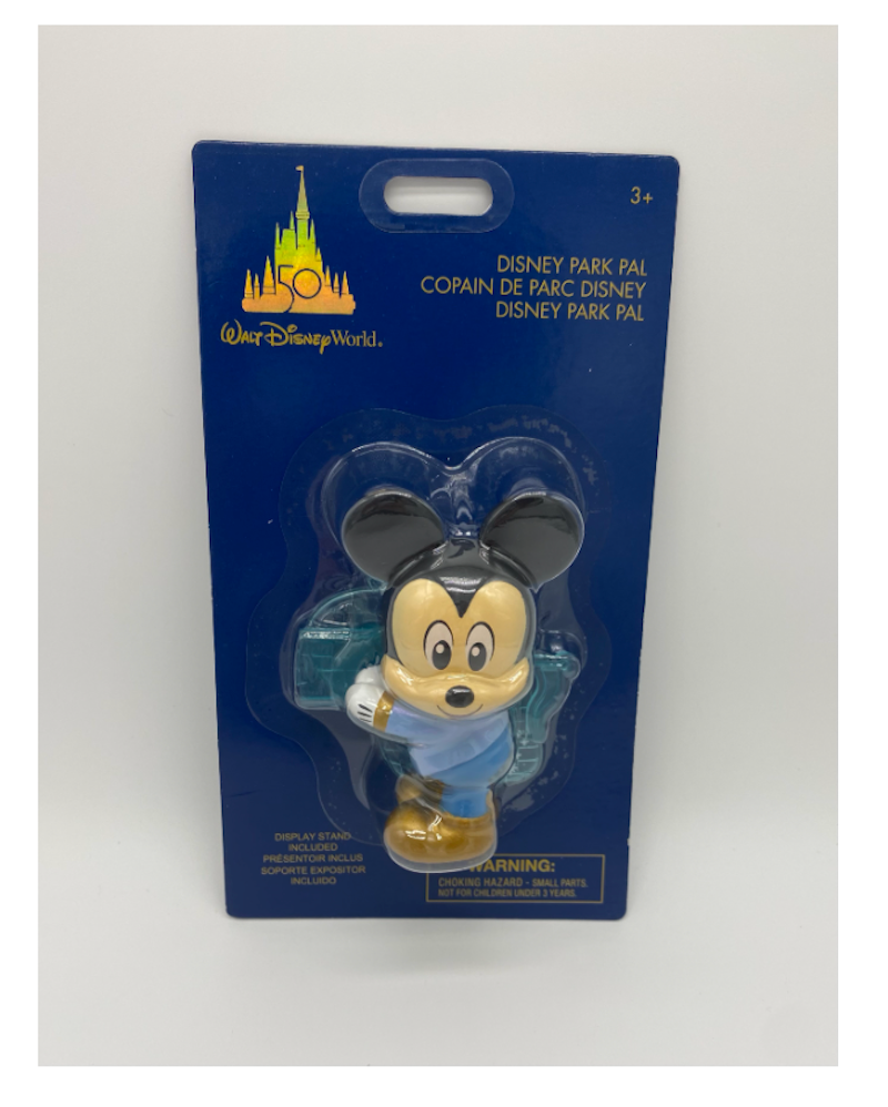 Disney Parks WDW 50th Anniversary Mickey Park Pal with Display Stand New