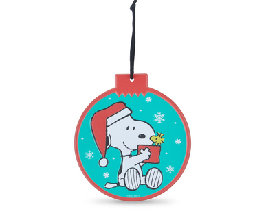 Peanuts Round Santa Snoopy and Woodstock Holiday Metal Mini Sign New with Tag