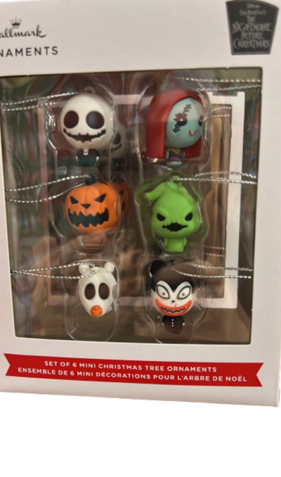 Hallmark The Nightmare Before Christmas Set of 6 Mini Ornament New with Box