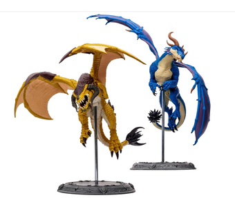WORLD OF WARCRAFT McFarlane Toys Bronze Proto-Drake Blue Highland Drake 2pk NEW