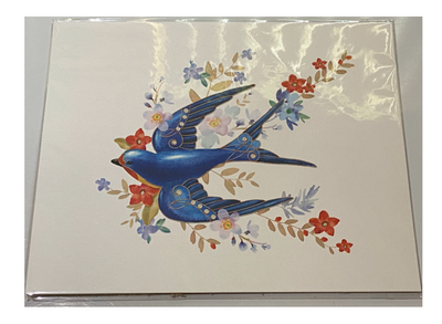 Hallmark Member Exclusive Ornament Club Sculptured Blue Bird Print New