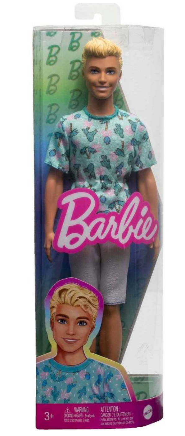 Barbie Ken Fashionistas Doll #211 Blond Hair and Cactus Tee Toy New with Box