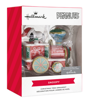 Hallmark Peanuts Snoopy Santa Express Christmas Ornament New With Box