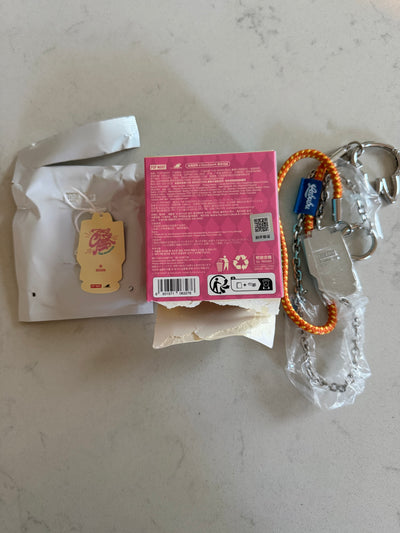 Pop Mart Labubu The Monsters Let's Checkmate Rook Pendant Keychain Charm New