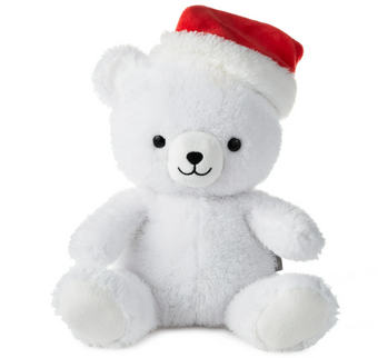 Hallmark Polar Bear With Santa Hat Christmas Plush New with Tag