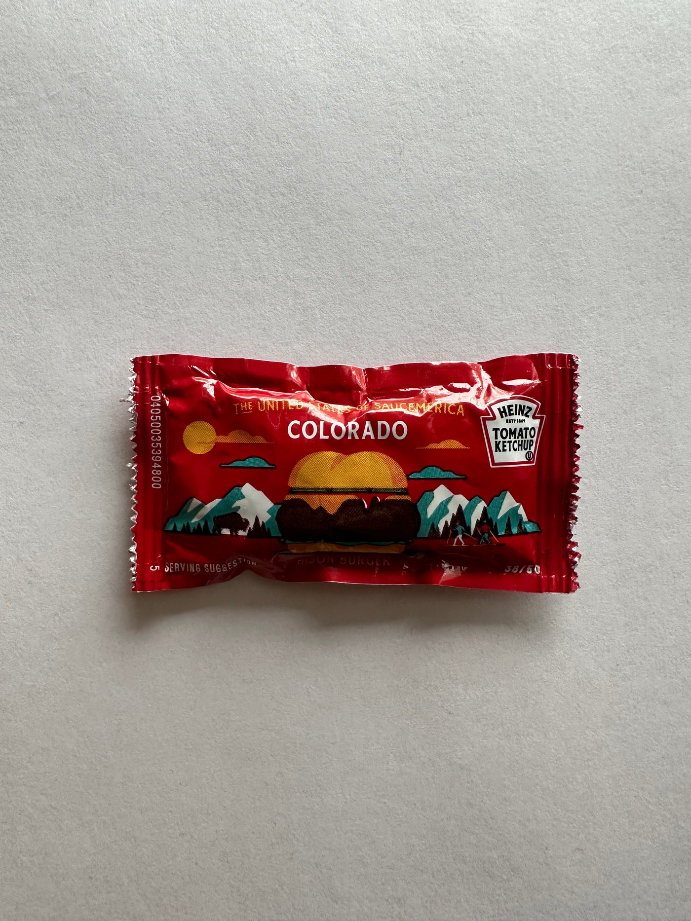 Heinz Tomato Ketchup Colorado 38/50 USA State Collection 1 Packet New Sealed