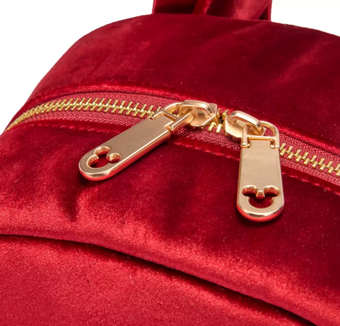 Disney Parks Mickey Mouse Velvet Mini Backpack Bag New With Tag