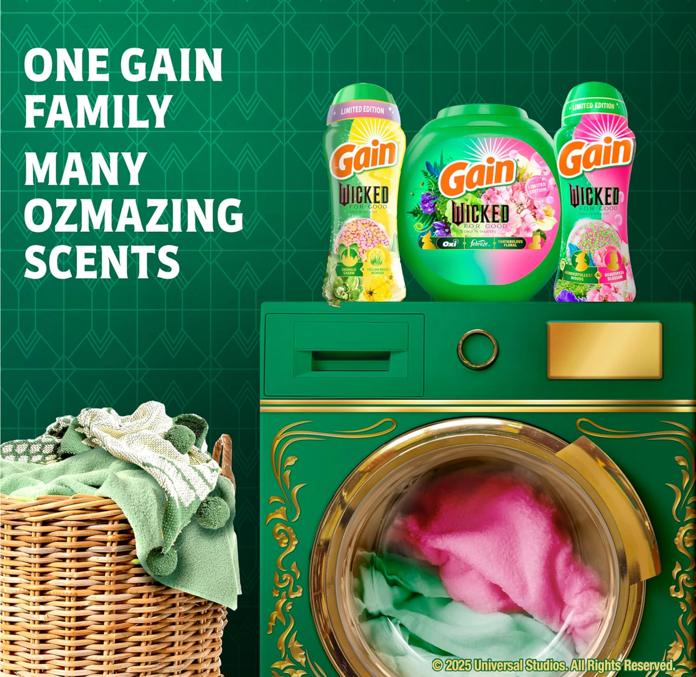 Gain Flings Wicked For Good Limited Edition Laundry Detergent Pacs 42 Count New