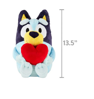Valentine 2024 Bluey with Heart Large 17inc Plush New with Tag