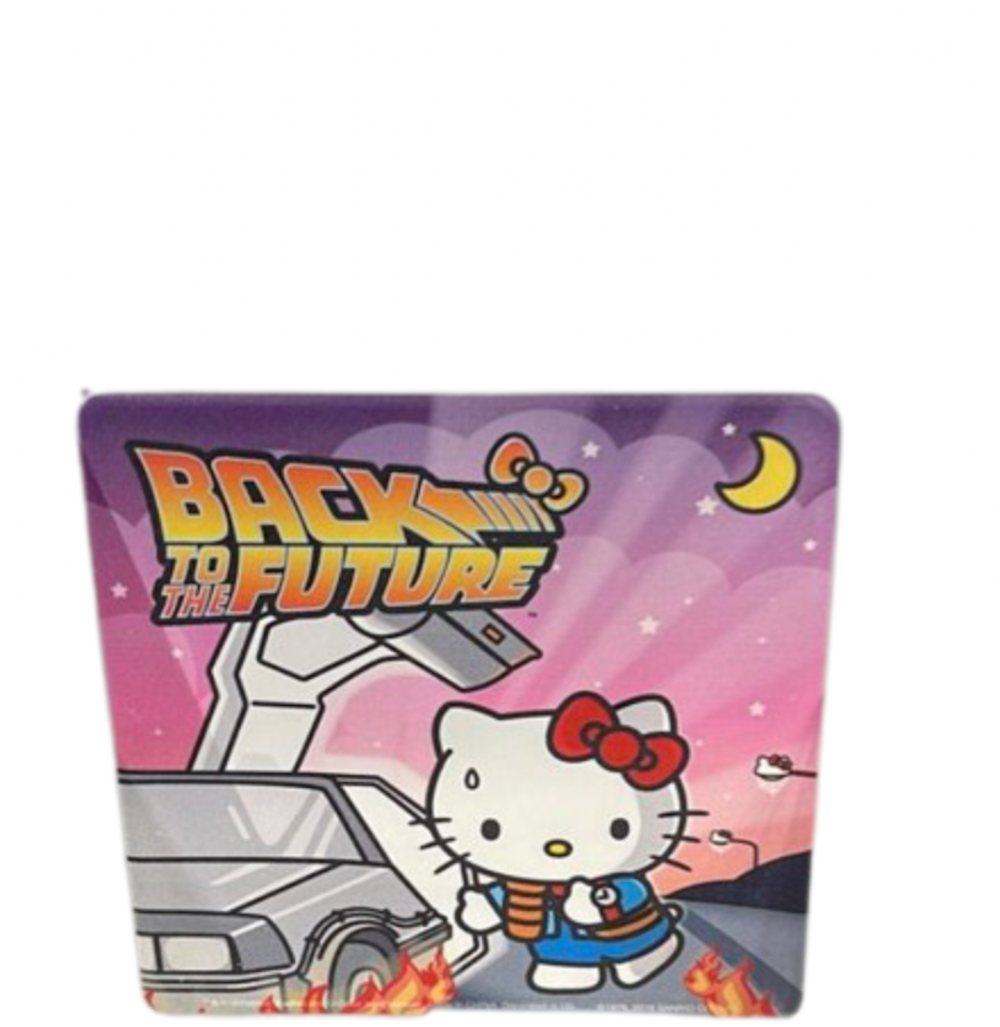 Universal Studios Hello Kitty in Back to the Future Single Square Coaster New