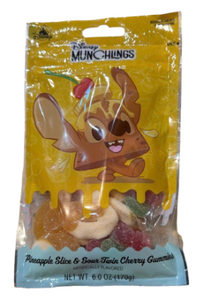 Disney Parks Munchlings Pineapple Slice & Sour Twin Cherry Gummies New with Tag