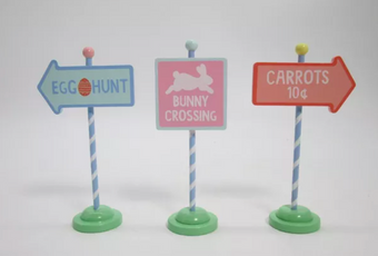 Easter 2021 Spritz 3pk Mini Egg Easter Hunt Signs Wood New