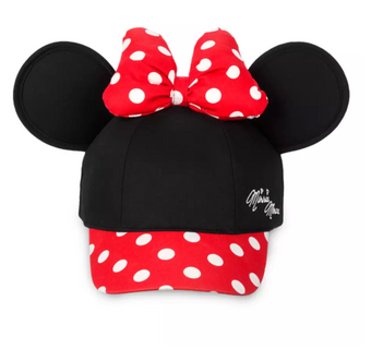 Disney Parks WDW Minnie Mouse Ear Baseball Cap Hat for Kid New with Tag