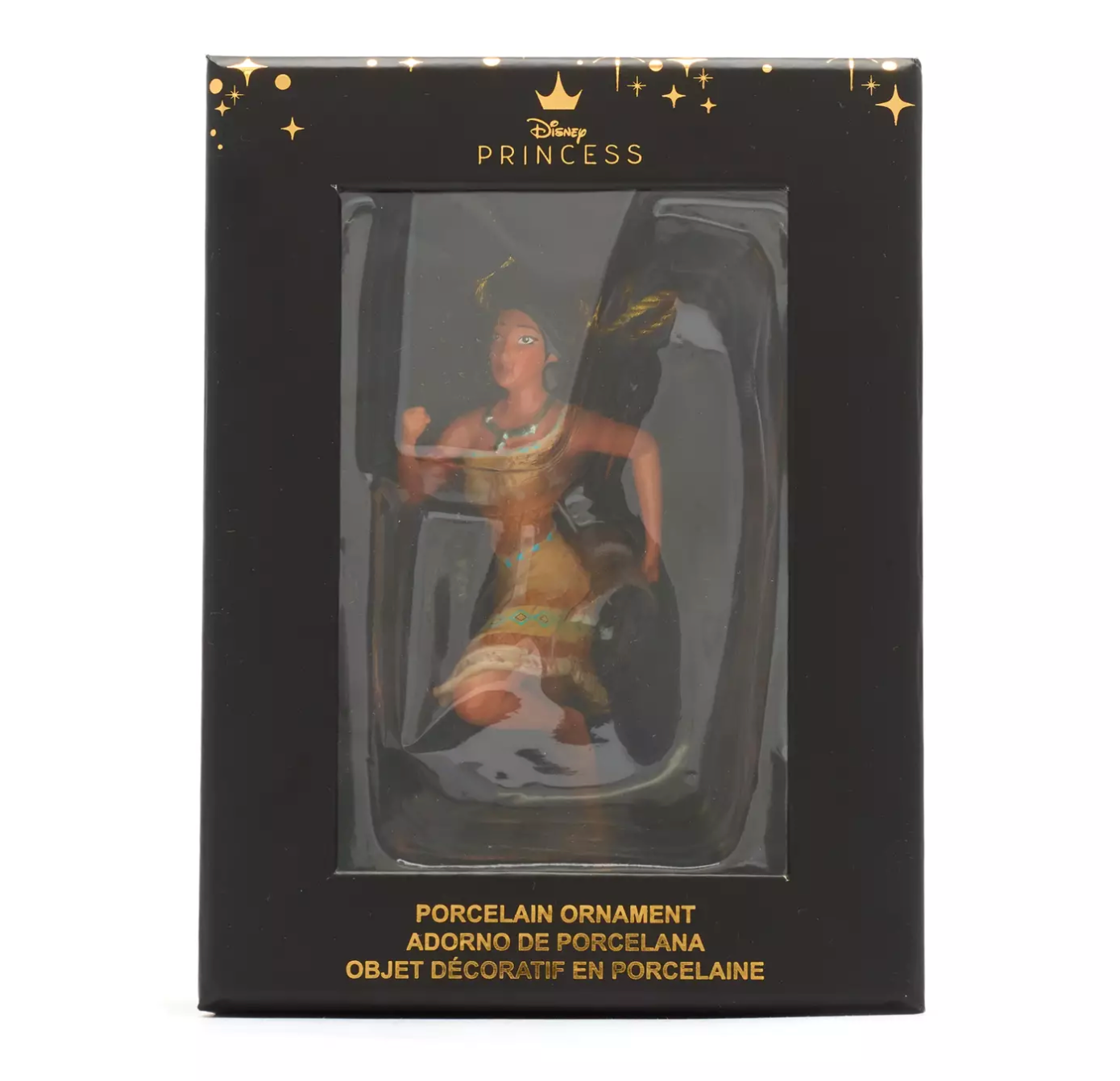 Disney Parks Princess Pocahontas Glitter Porcelain Christmas Ornament New w Box