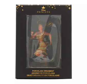 Disney Parks Princess Pocahontas Glitter Porcelain Christmas Ornament New w Box