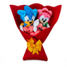 Valentine 2024 Sonic the Hedgehog and Amy Rose Plush Bouquet New with Tag