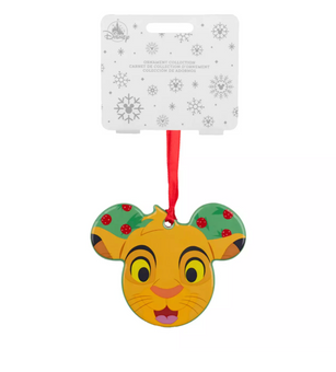 Disney Parks Festive The Lion King Simba Ceramic Christmas Ornament New With Tag