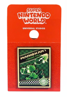 Universal Studios Super Nintendo World Mario Kart Grand Prix Yoshi Pin New Card