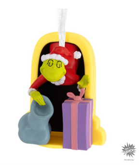Hallmark Dr. Seuss How The Grinch Stole Christmas Grinch in Fireplace Ornament