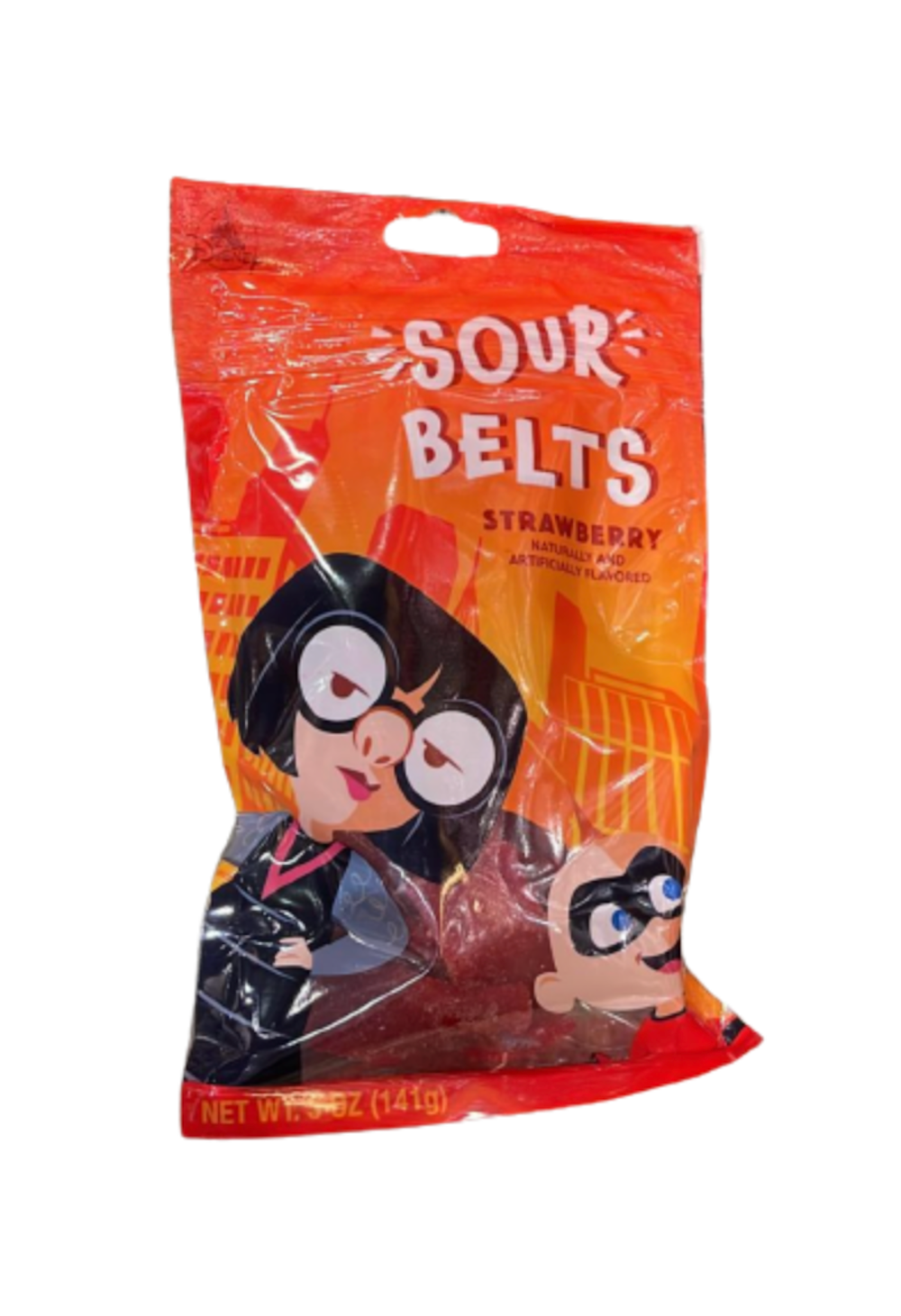 Disney Parks Incredibles Sour Belts Strawberry Flavored 5 OZ Candies New Sealed