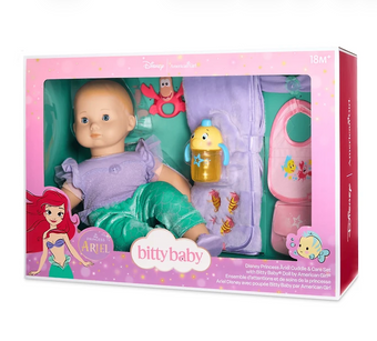 American Girl Disney Ariel Cuddle & Care Set with Bitty Baby Doll Little Mermaid