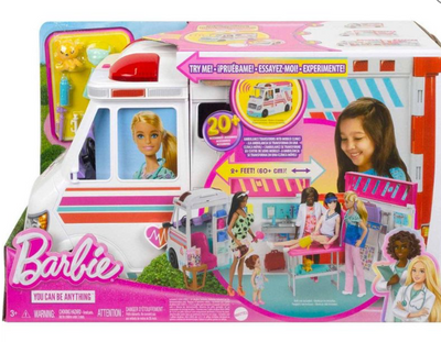 Barbie Transforming Ambulance and Clinic Playset Doll Toy New with Box