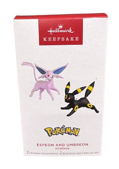 Hallmark Pokémon Espeon and Umbreon Set of 2 Christmas Ornament New