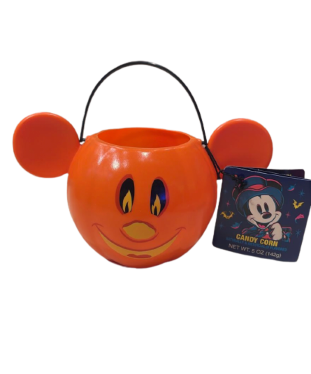 Disney Parks 2023 Happy Halloween Mickey Candy Corn with Pumpkin Bowl New w Tag