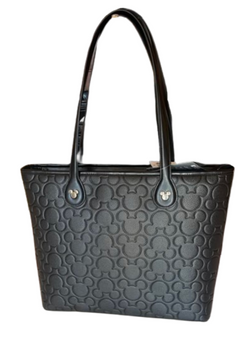 Disney Parks Exclusive Black Embossed Mickey Mouse Tote Bag New with Tag