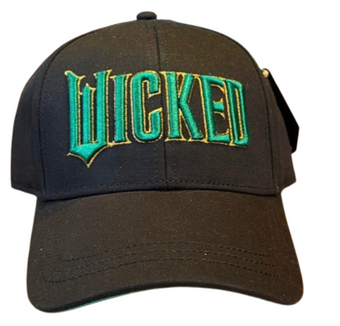 Universal Studios Wicked Logo Black and Green Baseball Hat Cap New With Tag