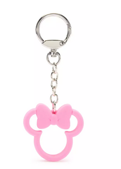 Disney Parks Minnie Mouse Icon Silicone Keychain Bag Charm New