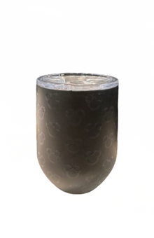 Disney Parks Mickey Icon Black Stainless Steel Tumbler Cup New