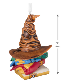 Hallmark Harry Potter Sorting Hat and House Scarves Christmas Ornament New