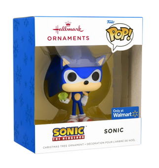 Hallmark Sonic the Hedgehog Emerald Funko POP Christmas Ornament New With Box