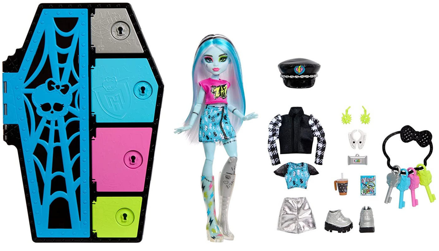 Mattel Monster High Skulltimate Secrets Dress - Up Locker Frankie Stein Doll New