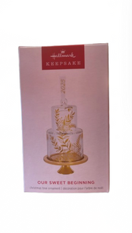 Hallmark 2025 Keepsake Our Sweet Beginning Glass Christmas Ornament New with Box